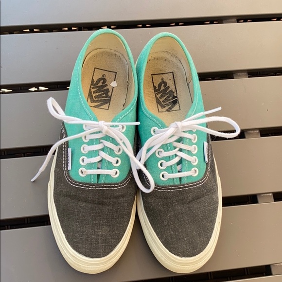 grey teal vans